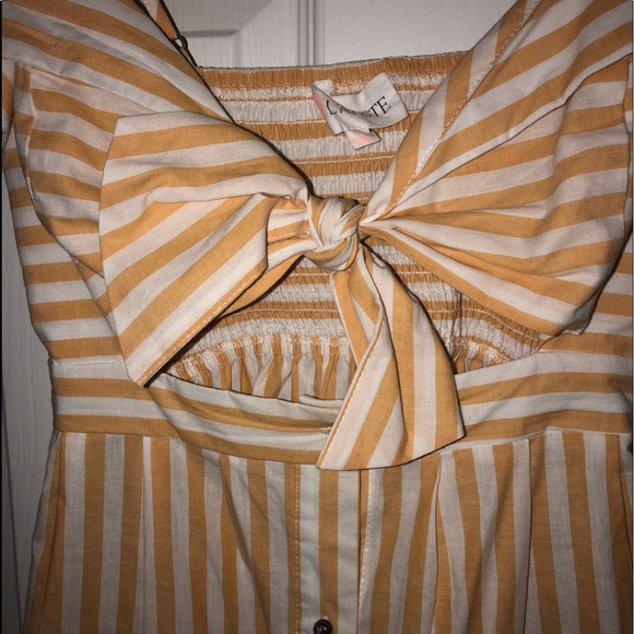 Yellow Stripe Sundress - Picture 2 of 3